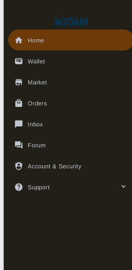 Moomin Market meny och kategorisida
